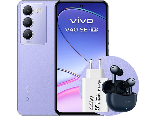 Vivo V40 SE 5G - 256 GB + 8 GB RAM | Leather Purple | Cargador 44W + Auriculares incluidos